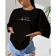 Camisa Camiseta Feminina Algodão UNISSE Lançamento Casual Batimento