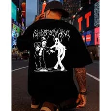 Camiseta Streetwear Masculina Ghostemane Estilo de Rua Estampa Camisa Premium 100% Algodão