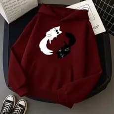 Moletom Casaco Jujutsu Gatos Fofo Gojo Geto Flanelado com Capuz Moda