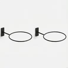 Kit 2 Suportes de Parede para Bola de Pilates ou Suíça  Preto Resistente