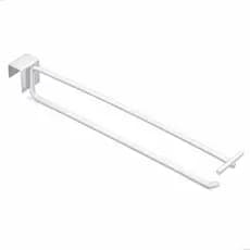 kit Gancho Expositor 30cm 4 peças Branco Porta preço Barra Régua Gôndola
