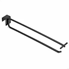 kit 10 Ganchos Expositores 25cm Porta Preço Para Régua Gôndola Preto