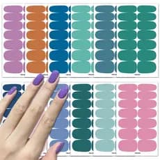 Adesivo de esmalte de purpurina cor pura Coreia Adesivo de esmalte gradiente brilhante YMA055-108