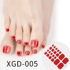 Adesivos para esmalte de unha, 22 pontas/folhas, cor do dedo do pé, tiras, unhas falsas, laço de unha, arte de unha, autoadesivo, GD-005