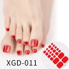 dedo do pé unha polonês adesivos/tiras unhas falsas unhas adesivos arte do prego adesivo polonês envoltórios GD-011