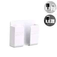 Suporte Multiuso De Parede Para Celular Controle Plástico Branco