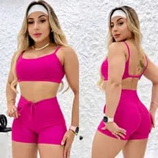Conjunto Fitness Short Empina Bumbum Suplex Fitness