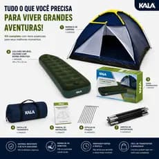 Kit Barraca Camping + Colchão Mais Bomba Kala 3 Peças