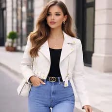 Casaco Feminino Jaqueta Suede Camurça Inverno Moda