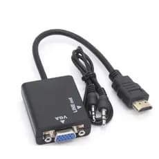 Cabo Adaptador Conversor Hdmi Vga Audio P/ Av Pc P2