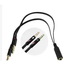 Cabo De Áudio Adaptador P3 Para P2 Fone+microfone