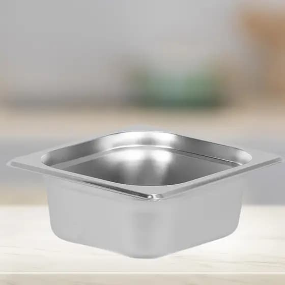 cuba 1/6x65mm Gastronomica Doce Sorvete Aço Inox Buffet Rechaud Mesa Pizzarola quente frio