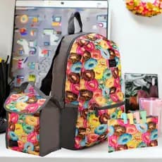 Mochila Kit lancheira términca estojo escolar feminina reforçada juvenil grande