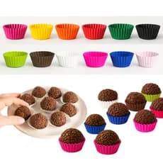 Forminha Para Doce De Festa N°4 Fácil Manuseio Cores 100 Unidades