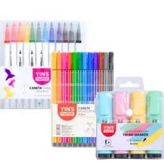 canetas personalizadas coloridas 3 unidades ponta-fina 0.7mm colorido microliner 0.4mm