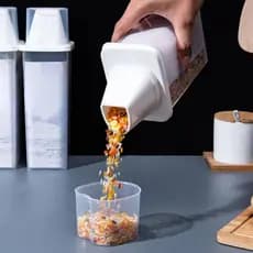 Pote Hermético 870ML Com Medidor Armazenamento De Alimentos