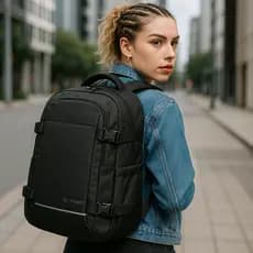 Mochila Executiva Porta Notebook, BOLSA ANTI-FURTO, Intract Preto MIT 4