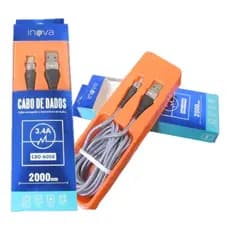 Cabo tipo C x USB carregador e transmisor de dados 3.4 comprimento 2 mts