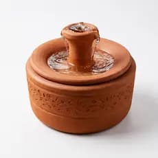 Fonte em Cerâmica para Pets, Gatos, Cachorros e Decorativa Fluxo Natural Bivolt Silencioso