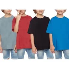 Kit C/ 3 Camiseta Malha Fria Básica Infantil Menino