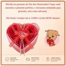 Dia dos namorados  Presente Um colar caixinha em formato coração com rosas