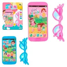 Celular Musical Infantil com Óculos 13cm – Som e Luz – Art Brink