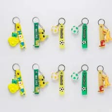 Kit 10 Chaveiros Brasil Verde Amarelo Futebol Dino Patinha Revenda Copa