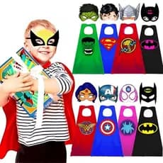 FANTASIA INFANTIL. 1 CAPA + 1 MÁSCARA SUPER HERÓIS. FESTAS E EVENTOS.