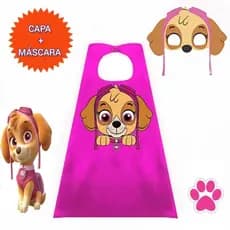 FANTASIA INFANTIL. 1 CAPA + 1 MÁSCARA SUPER CANINA. FESTAS E EVENTOS.