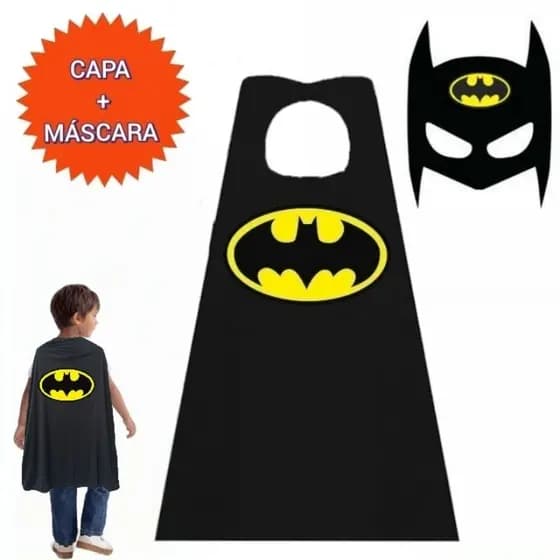 FANTASIA INFANTIL. 1 CAPA + 1 MÁSCARA  SUPER MORCEGO! FESTAS E EVENTOS.