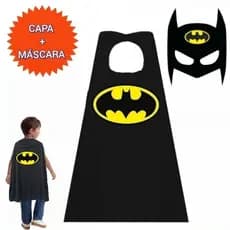 FANTASIA INFANTIL. 1 CAPA + 1 MÁSCARA  SUPER MORCEGO! FESTAS E EVENTOS.