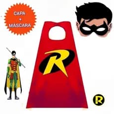 FANTASIA INFANTIL ROBIN.1 CAPA + 1 MÁSCARA! FESTAS E EVENTOS.