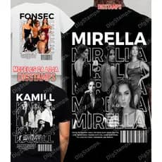 Camiseta de Casal Personalizada com fotos dia dos namorados Algodão