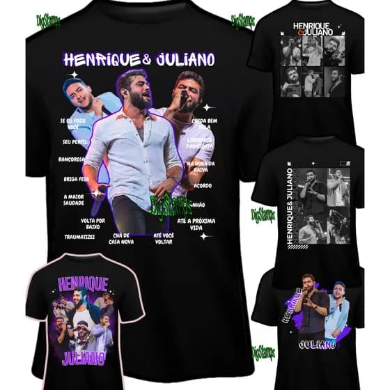 Camiseta Henrique e Juliano Algodão