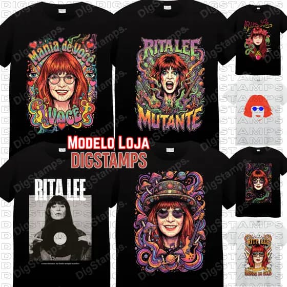 Camiseta Rita Lee Algodão Unissex
