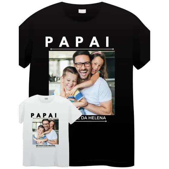 Camiseta Personalizada dia dos Pais Algodão