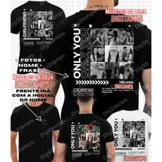 Camiseta Casal com Foto Girlfriend Boyfriend Namorados