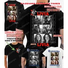 Camiseta de Time Personalizada com foto de Casal Namorados Algodão