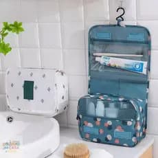 Necessaire Organizadora Bolsa De Viagem Para Objetos de Higiene Pessoal Com Divisória Cabide GANCHO