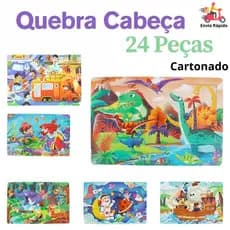 Jogos Quebra Cabeça Infantil 24 Peças Cartonado Educativo 22x15cm Diversão e Aprendizado