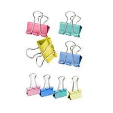 Kit 12 Prendedores de Papel Coloridos 3cm Clips Organizadores