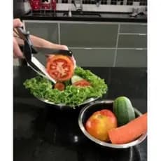 Tesoura 2 Em 1 Cortar Fatiar Legumes Verduras Cozinha FWB