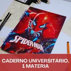 Caderno escolar 1 matéria HOMEM ARANHA Capa dura Universitário