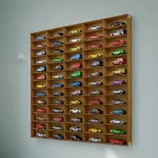 Expositor Para 60 Carrinhos Enfeites Decorativo Madeira Nicho Organizador Miniatura