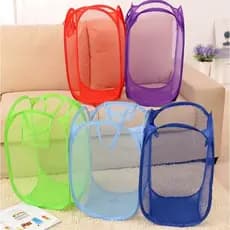 Kit 2 Cesto Organizador Grande Para Roupas E Brinquedos Dobrável Furadinho Multiuso Roupa Suja 40*40*70CM