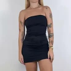 Vestido Feminino Curto Colado Tecido Premium Tomara Que Caia