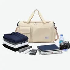 Bolsa De Viagem Treino Com Bolso Impermeável Alça Lateral 30L Unissex Versátil Passeio Espaçosa