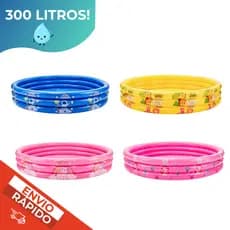 Piscina Infantil Inflável 300 Litros Bebe Criança Redonda Grande Piscina Rosa Azul Menino Menina