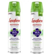 Desinfetante Aerossol Lysoform Citrus kit 2 unidades 360ml