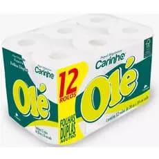 Papel Higiênico Folha Dupla 20m Olé pacote12 rolos